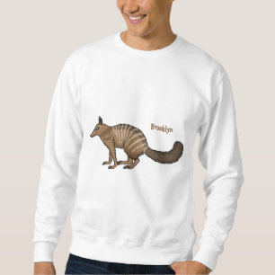 Cute happy numbat cartoon illustration sweatshirt