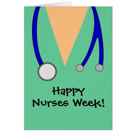 Cute Happy Nurses Week Scrubs Thank You Card | Zazzle.ca