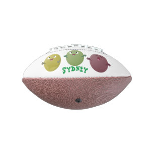 Cute happy olives singing cartoon football
