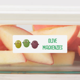 Cute happy olives singing cartoon personalized