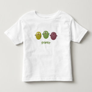Cute happy olives singing cartoon toddler t-shirt