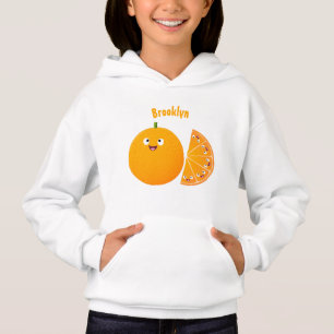 Cute happy orange citrus fruit cartoon