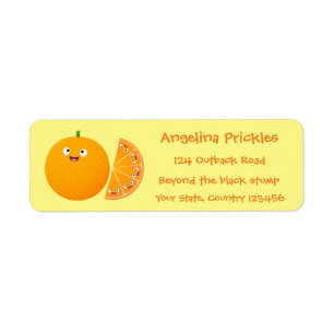 Cute happy orange citrus fruit cartoon 
