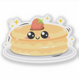 Cute Happy Pancake Drawing