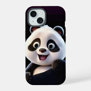 Cute Happy Panda iPhone 15 Case