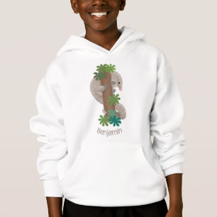 Cute happy pangolin anteater illustration