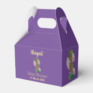 Cute happy pangolin anteater illustration favor box