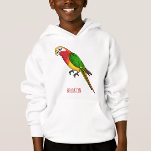 Cute happy parrot cartoon illustration
