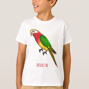 Cute happy parrot cartoon illustration T-Shirt