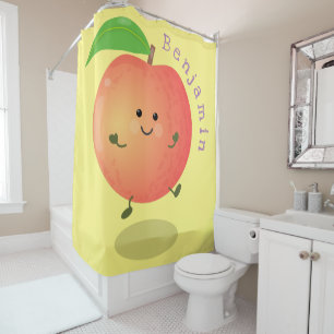Cute happy peach yellow cartoon