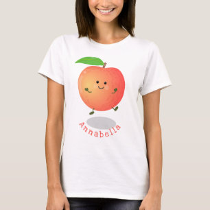 Cute happy peach yellow cartoon T-Shirt