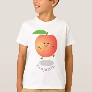 Cute happy peach yellow cartoon T-Shirt