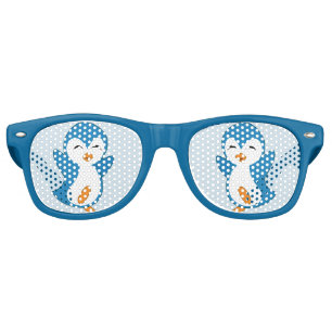 Cute Happy Penguin Retro Sunglasses