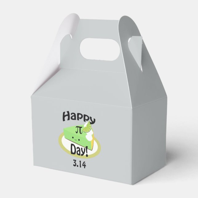 Cute Happy Pi Day Favor Box (Back Side)