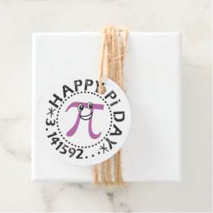 Cute Happy Pi Day © - Funny Pi Day Favour Tags