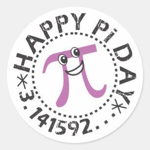 Cute Happy Pi Day © - Funny Pi Day Stickers
