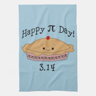 Cute Happy Pi Day! Kitchen Towel