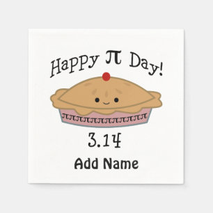 Cute Happy Pi Day! Napkin