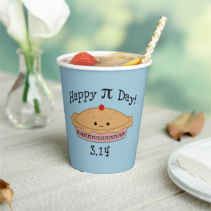 Cute Happy Pi Day!  Paper Cups