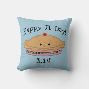 Cute Happy Pi Day! Throw Pillow