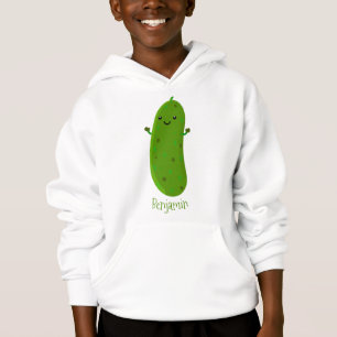 Cute happy pickle cartoon illustration