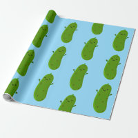 Cute happy pickle cartoon illustration