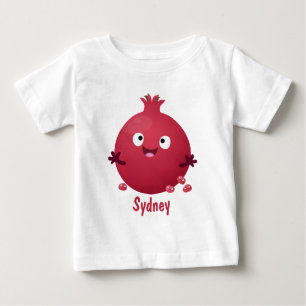 Cute happy pomegranate fruit cartoon baby T-Shirt