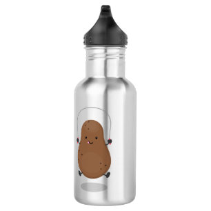 Cute happy potato jumping rope cartoon 532 ml water bottle