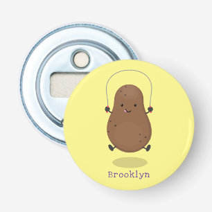 Cute happy potato jumping rope cartoon bottle opener