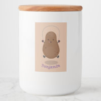 Cute happy potato jumping rope cartoon