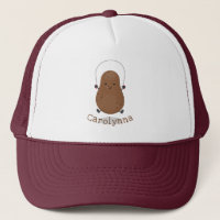 Cute happy potato jumping rope cartoon