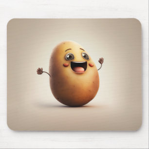 Cute Happy Potato Mouse Pad