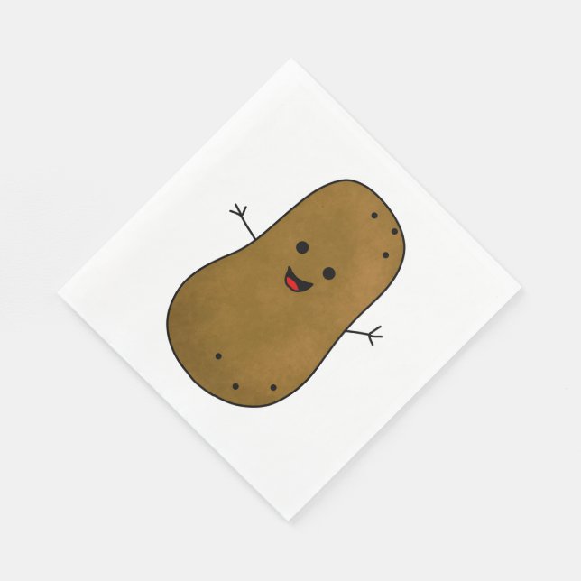 Cute Happy Potato Napkin (Corner)