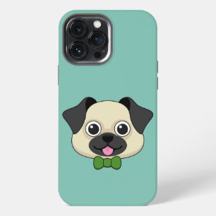 Cute Happy Pug Dog with Papillon iPhone 13 Pro Max Case