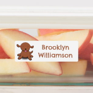 Cute happy puppy dog cartoon personalized