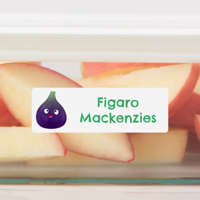 Cute happy purple fig fruit cartoon personalized (Affixed)