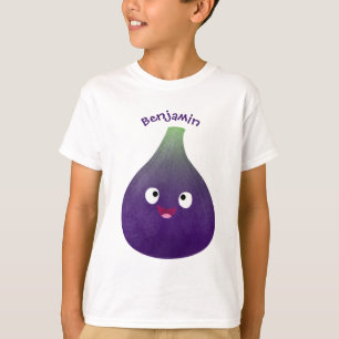 Cute happy purple fig fruit cartoon T-Shirt