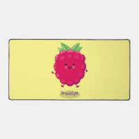 Cute happy raspberry cartoon illustration