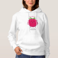 Cute happy raspberry cartoon illustration