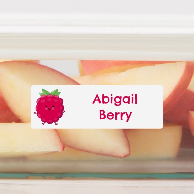 Cute happy raspberry cartoon personalized  (Affixed)