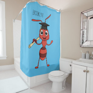 Cute happy red ant cartoon