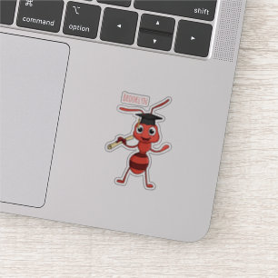 Cute happy red ant cartoon