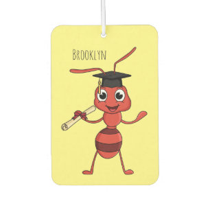 Cute happy red ant cartoon air freshener