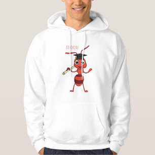 Cute happy red ant cartoon  hoodie
