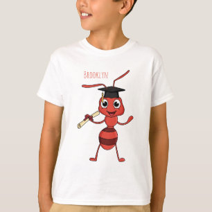 Cute happy red ant cartoon  T-Shirt
