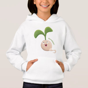 Cute happy seed sprout cartoon illustration