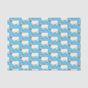 Cute happy sheep cartoon illustration tissue paper