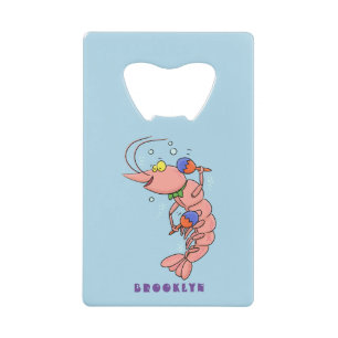 Cute happy shrimp, dessin animé de crevettes