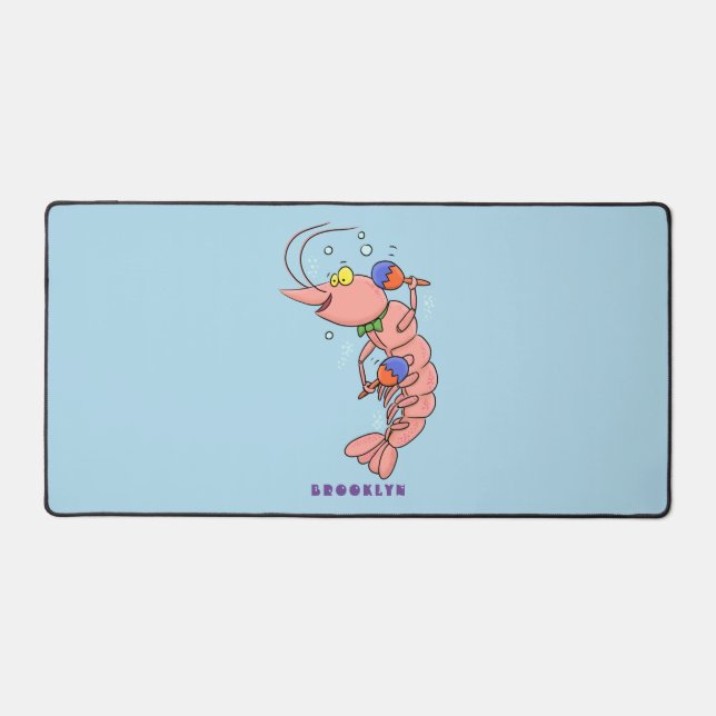 Cute happy shrimp, dessin animé de crevettes (Recto)
