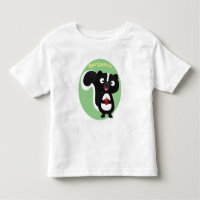 Cute happy skunk cartoon illustration